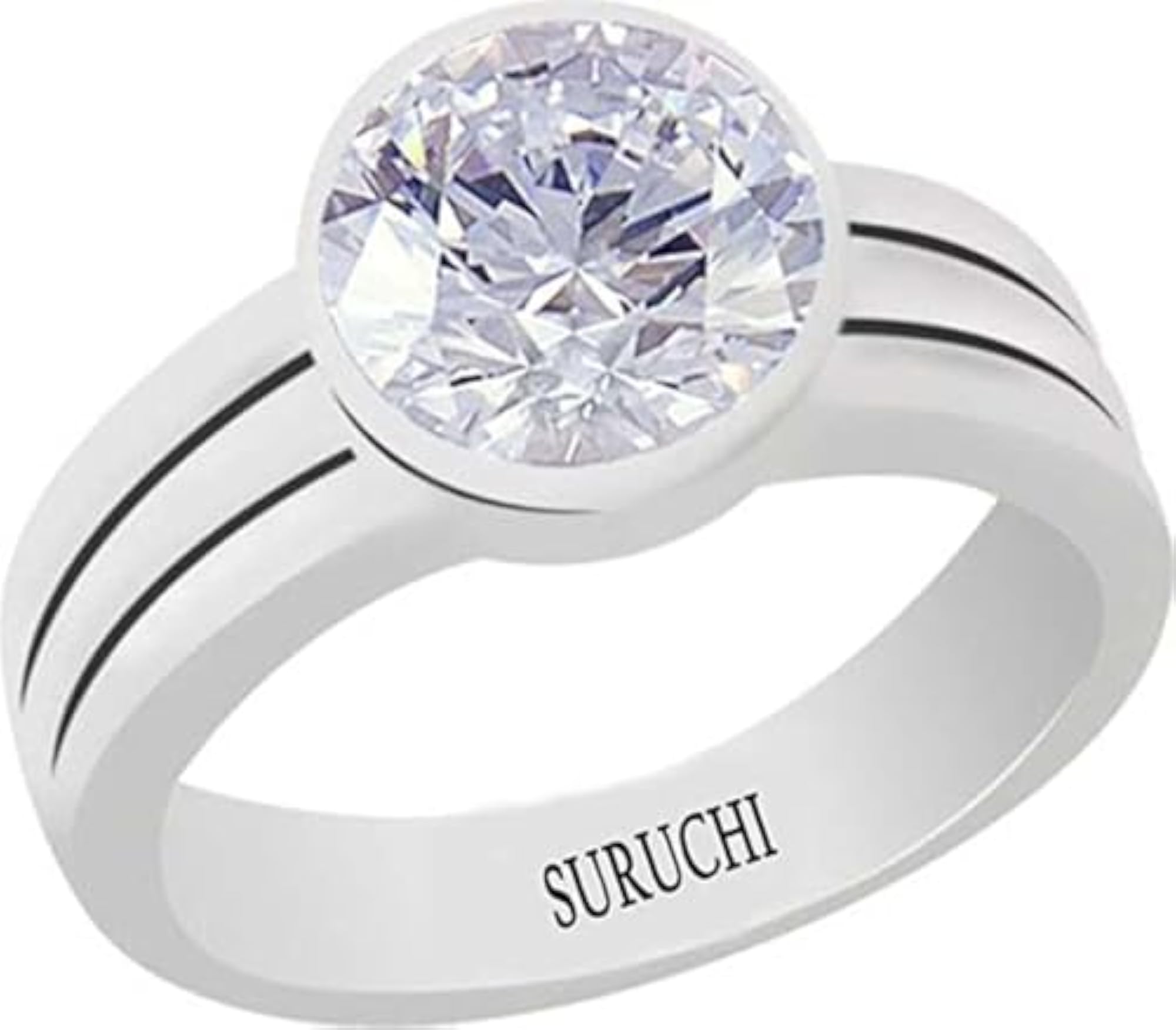 Sterling Silver Zircon Astrological Gemstone Ring, Unisex