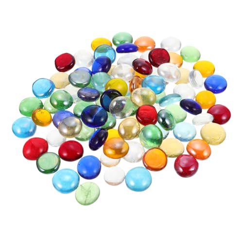 EPIGEIST Billes Plates Verre Transparentes Perles Rondes et Plates pour Décoration de Vases Aquariums Bougeoirs et Créations DIY