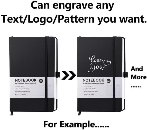 Miniatura 2 de Cuaderno personalizado, puede personalizar el logotipo, texto, imagen, cuaderno A5 personalizable diario para escribir, 192 páginas rayadas de 8.5 x