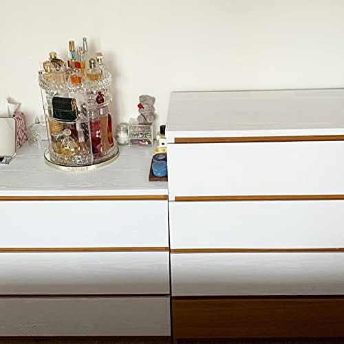 Hode White Wood Sticky Back Plastic Self Adhesive Wallpaper Vinyl Film Furniture Stickers for Door Shelf Liner Waterproof White 30X200cm