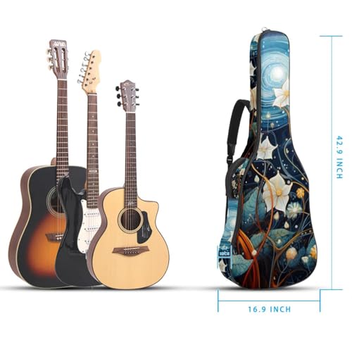 Housse de guitare acoustique imperméable grand format à poches multiples - 5