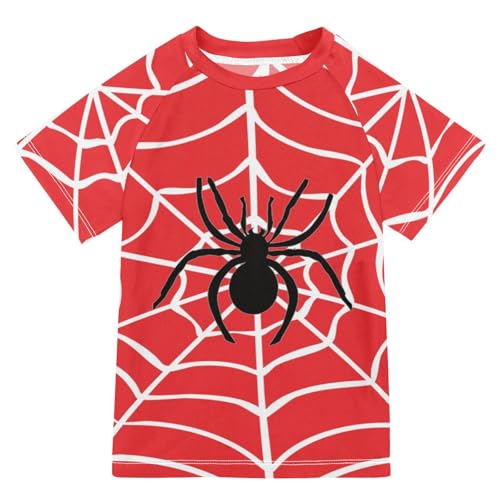 CaTaKu Boys Rash Guard Swim Shirts Quick Dry Short Sleeve UPF 50+ Toddler Rashguard Swimsuit 3-12T