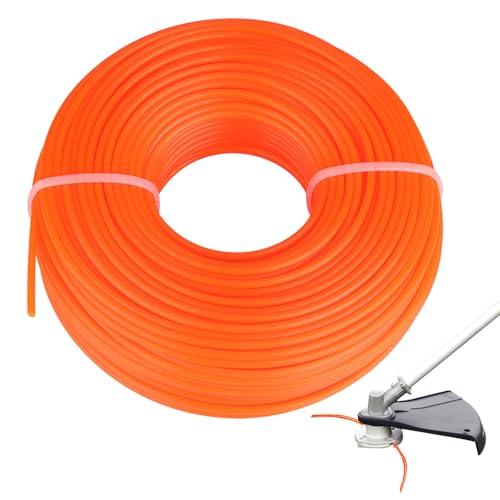 Fil d'acier pour débroussailleuse, 2,4 mm x 100 m, diamètre du fil en nylon, bobine de fil de débroussailleuse, fil de coupe des mauvaises herbes