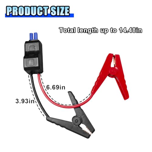 Smart Jumper Starter Clamps, Portable Car Battery Booster Clamp Cables, Automotive Alligator Clamp Replacement, Intelligent Emergency Jumper Cables Clamps Battery Clips for 12V Car Jump Starter