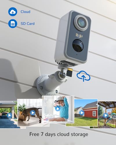 Image of DEATTI Q30S PTZ Outdoor Surveillance Camera, 1080P WLAN IP Camera Outdoor 2.4GHz WiFi with Two-Way Audio, PIR Human Motion Sensor, Message Push, IP66, Support 128G SD Card (Without) (DECM2)