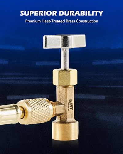 OrionMotorTech OrionMotorTech R134A Can Tap Refrigerant Dispenser with Tank Adapter for 1/4" and 1/2" AC Charging Hose