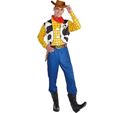 Party City Woody Halloween Costume for Men, Toy Story 4, Standard, with Accessories