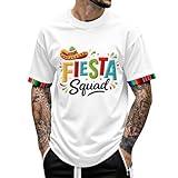 Cinco de Mayo Maglietta Messicana a maniche corte per una comoda maglietta casual dal design festivo, bianco, 3XL