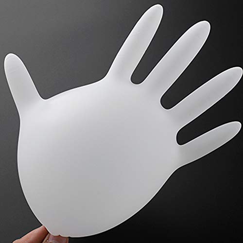 Disposable Latex Gloves, Non-Sterile, Food Safe, Examination Gloves and Comfortable to Wear 100Pcs Neutral (L)
