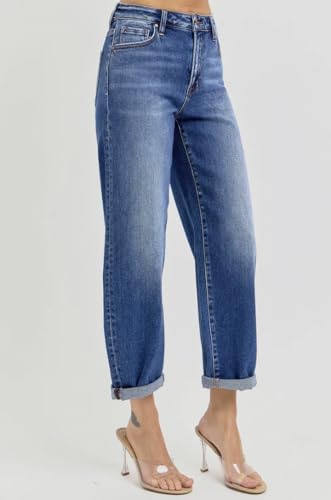 Risen High Rise Cropped Barrel Jeans3