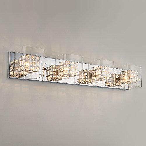Artika Van4M-Hd1 Metropolitan 4-Light Bulbs, 30-Inches Wall Fixture With Dimmable Light And A Chrome Finish #TOP2