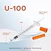 U-100 1mL/cc Lab Syringes with Needle, 29G 1/2
