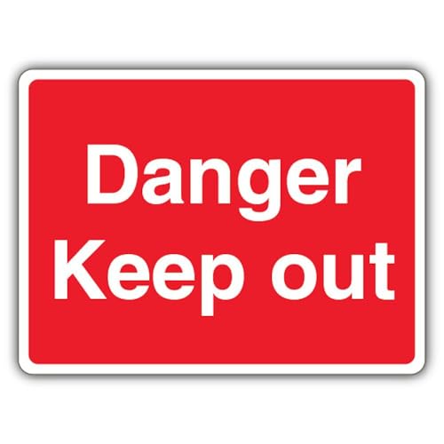 Signalisation adhésive rouge grand format 600 x 450 mm pour entreprises