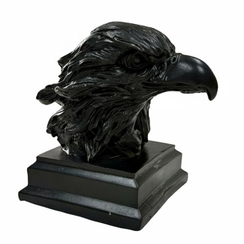 Statue animale oiseau en résine noire : sublimez vos espaces vides avec une œuvre puissante