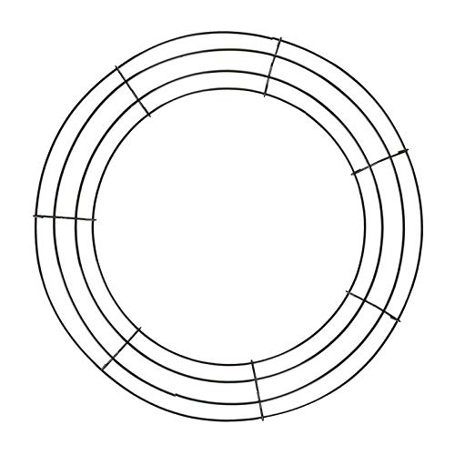 Generic Large Big Wire Wreath Frame Wire Wreath Making Rings for New Year Valentines Christmas Wedding Front Door Decoration - 30cm_Black