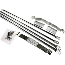 Selkirk 8" SureTemp Chimney Roof Brace Kit, Adjustable Steel Mounting Bracket Support for Pipe Wood Stove Fireplace Chimneys, Silver, 208440