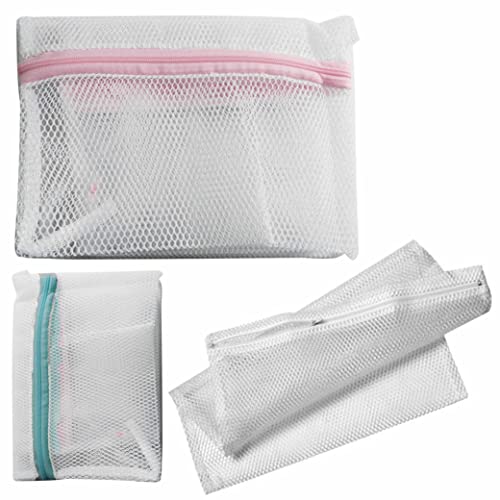 6 Pc White Mesh Laundry Bag 14