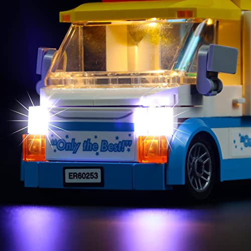 LocoLee Led Licht Set Kompatibel mit LEGO Eiswagen, Led Beleuchtungs Set Compatible with LEGO 60253 City Great Vehicles Eiswagen - Nur Lichter-Set,Kein Modell – Bild 6