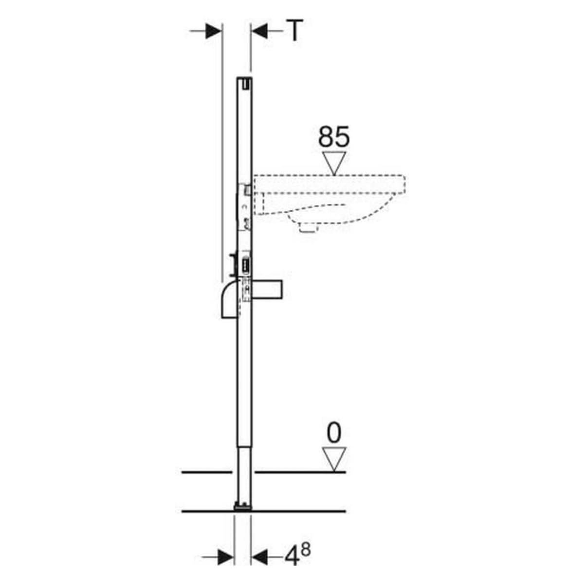 Geberit Duofix Waschtisch Element 1120 mm, 1 Stück, GEB111430001