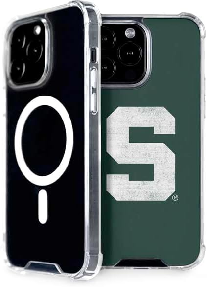Skinit Phone Case Compatible with MagSafe iPhone 14 Pro Max - Officially Licensed Michigan State University Grey Spartans Logo Design