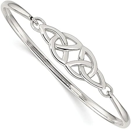 925 Sterling Silver Irish Claddagh Celtic Knot Bangle Bracelet Cuff Expandable Stackable Hook Clasp Celestial Fine Jewelry For Women Gifts For Her