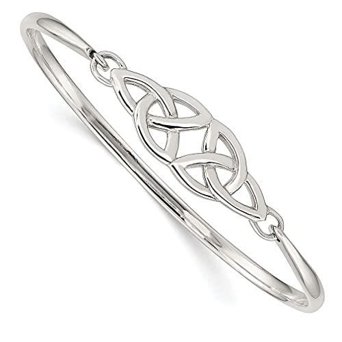 925 Sterling Silver Irish Claddagh Celtic Knot Bangle Bracelet Cuff Expandable Stackable Hook Clasp Celestial Fine Jewelry For Women Gifts For Her #TOP3