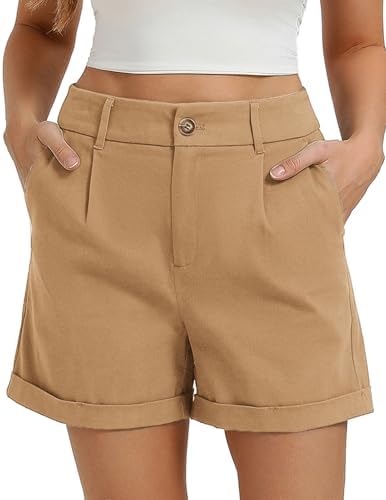 Belle Poque Women Dressy Shorts High Waisted Tailored Shorts with...