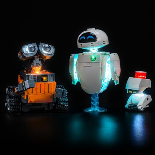 Hilighting Upgraded Led Light Kit Compatible with LEGO WALL-E and EVE Building Set, Lights Decoration Compatible with LEGO 43279 (Model Not Included)