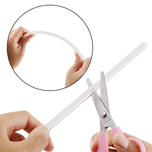 12 Pieces 11 Inches Clear Reusable Plastic Straws For Tall Cups, Tumblers And Mason Jars, Bpa-Free Drinking Straw With 1 Cleaning Brush, Not Dishwasher Safe #TOP3