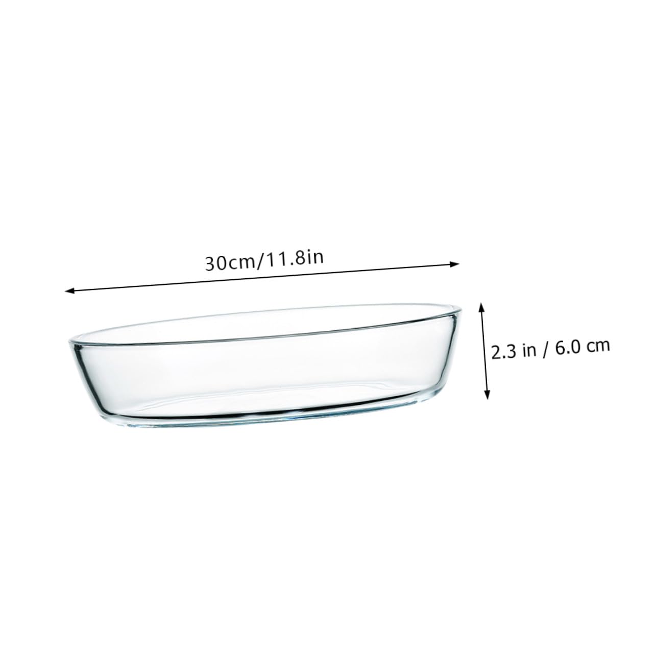 IMIKEYA Ovale Glasauflaufform 2400ml Mikrowellengeeignet Servierplatte Backform Haushaltsbräter