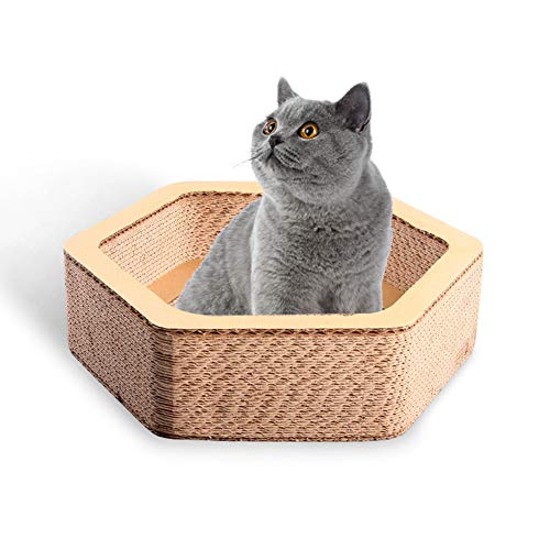 DINGZHAO - Almohadillas de rascado para gatos, gatitos, gatitos (Hexagón) Cover