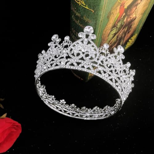 Diadema corona de plata fina para regalo de quinceañera, damas de honor y novias 5