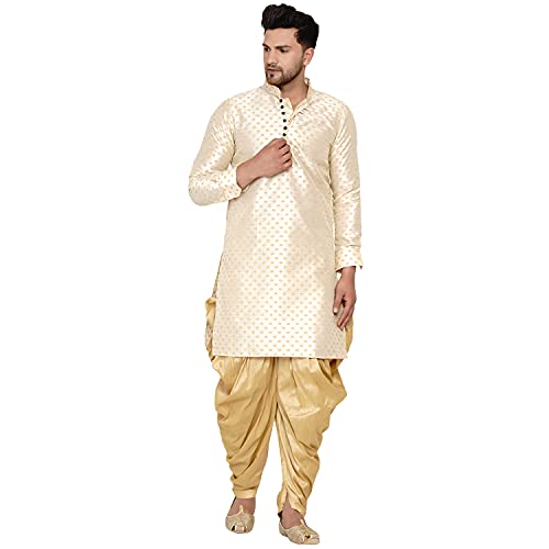 Image of Veera Paridhaan Men's Banarasi Full Sleeve Printed Long Straight Kurta