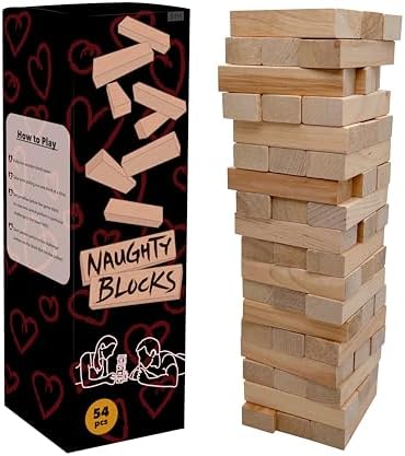 Naughty Blocks - Adult Couple's Game with 54 Flirty & Fiery Chall...