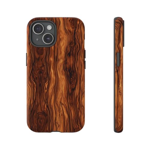 Coque rigide iPhone 15 marron brillante pour protection de smartphone