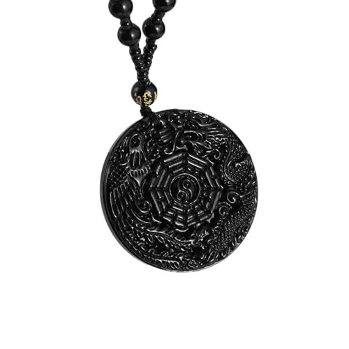 Bijoux amulette de richesse Tai Chi Bagua et collier totem pour homme et femme