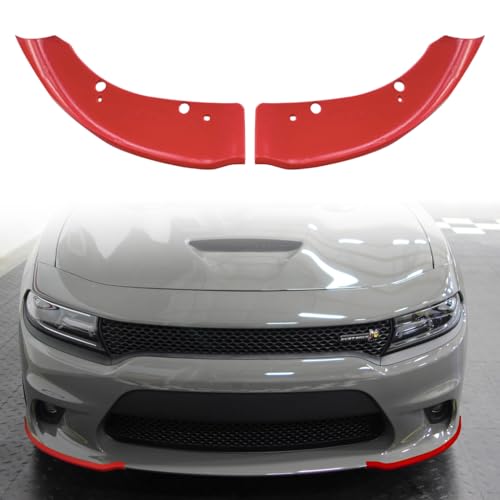 Répartiteur avant haut de gamme pour Dodge Charger 2019-2024 : lèvre de protection rouge