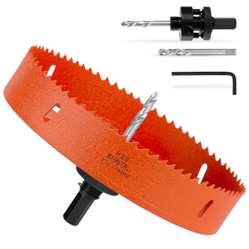 Image of 7-1 /4 Inch Hole Saw 7.25 inch Circle Drill Bit Wood Metal Drywall Plastic Pipe