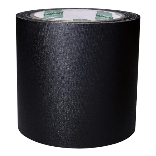 BookGuard 4 inch Premium Bookbinding Repair Cloth Tape, 15 Yard Roll, Black