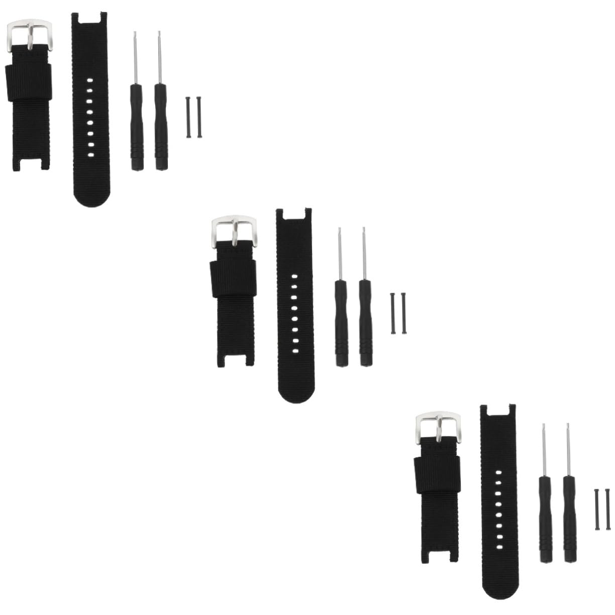jojofuny 3 Pezzi 22mm Cinturino in Tessuto Nylon Tela Cinturino Compatibile Con Morbido Robusto Regolabile Per Di Compleanno