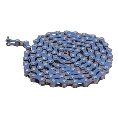 KHE BMX Singlespeed Chain 1/2 x 1/8 112 Links only 0.85lbs with Chain Lock Blue