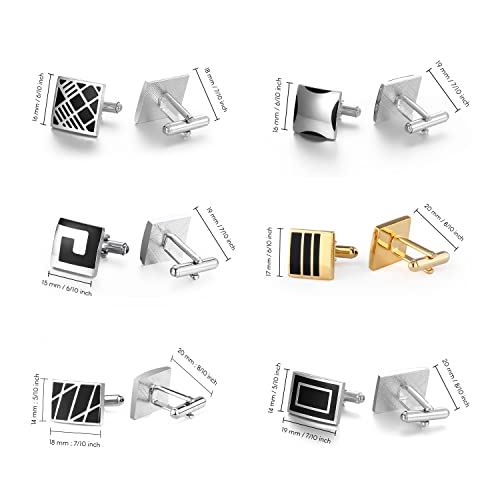Set de 12 pares de mancuernas para hombre Wynameleri negro plateado y dorado miniatura 3