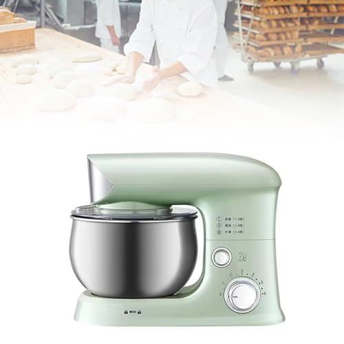 PPLDABNK Small Dough Mixer, 6-Speed Fully Automatic Electric Egg Beater with Food Grade 304 Stainless Steel – Includes Egg Whisk, Dough Hook & Flat Beater – Perfect for Baking, Mixing & Whipping,3L