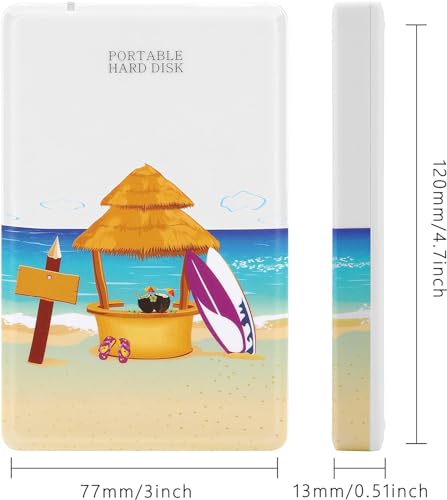 Image of GAZELLE Ultra Slim Portable External Hard Drive, 2 in 1 Type C and USB 3.0- for PC, Mac, Laptop, PS4, Xbox one, Xbox, Tablet, ipad, Mobile (320GB, Beach)