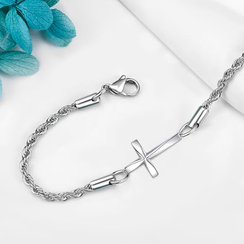 Cross Bracelet 925 Sterling Silver Origami Cross Bracelet Jewelry Gifts for Women Girls3