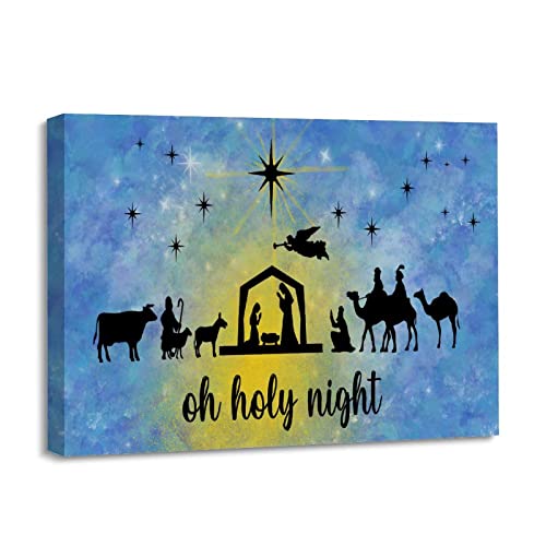 Lienzo Oh Holy Night de 12x16 para decorar tu salón este invierno