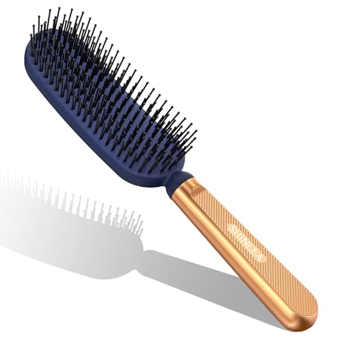 SHINLEA Detangler Fine Hair Brush, Massaging Scalp Hairbrush for Long Thin Curly Wavy Dry or Damaged Hair, Reduces Breakage, Eliminates Knots, Ball Tipped Bristles Hair Brush for Wet & Dry Hair