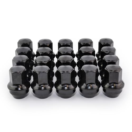 Car Alloy Wheel Nuts Bolt Set of 20, Size 14 mm x 1.5, Tapered Seat, 21mm Hex, Rustproof, Black For Ford Transit Custom Tourneo Original Wheels-DC Components