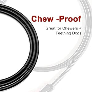 Chew Proof Heavy Duty Leash for Dogs Up to 250 Pound,Metal Cable Lead Made of Coated Wire Rope with Soft Padded Handle,Chew Resistant Dog Leash for Large and Medium Dog 【5 Feet Long-Black】 Chew Proof Heavy Duty Leash for Dogs Up to 250 Pound,Metal Cable Lead Made of Coated Wire Rope with Soft Padded Handle,Chew Resistant Dog Leash for Large and Medium Dog 【5 Feet Long-Black】