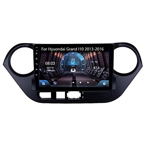 Tmmzy 9-inch Dual Touch ScreenCar Stereo System-Apple CarPlay Backup Camera For Hyuondai Grand I10 2013-2016 Plug And Play Android10 2Din Car Stereo Radio Android Automatic Bluetooth USB RVC SWC Cover